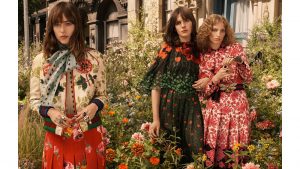 Dakota Johnson, Hari Nef and Petra Collins for gucci bloom campaign